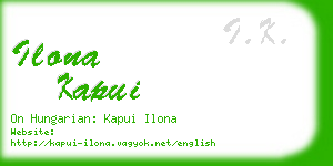 ilona kapui business card